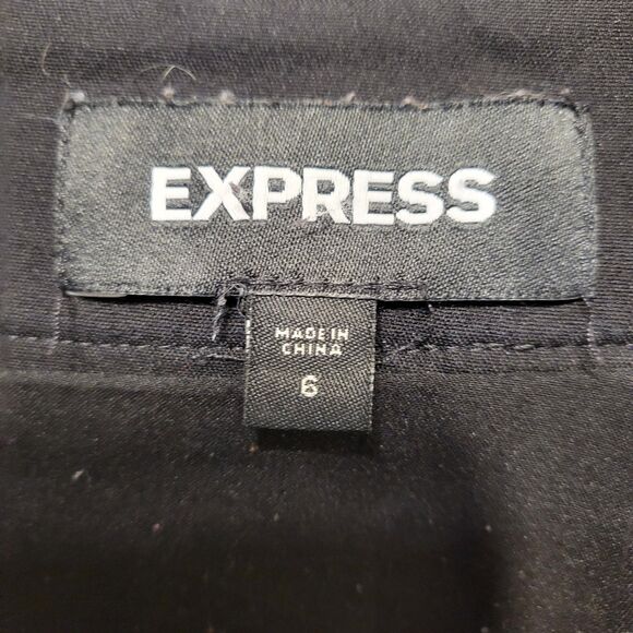 Express Women's Floral Embroidered Straight Pencil Mini Skirt Size 6 Black - Picture 6 of 9